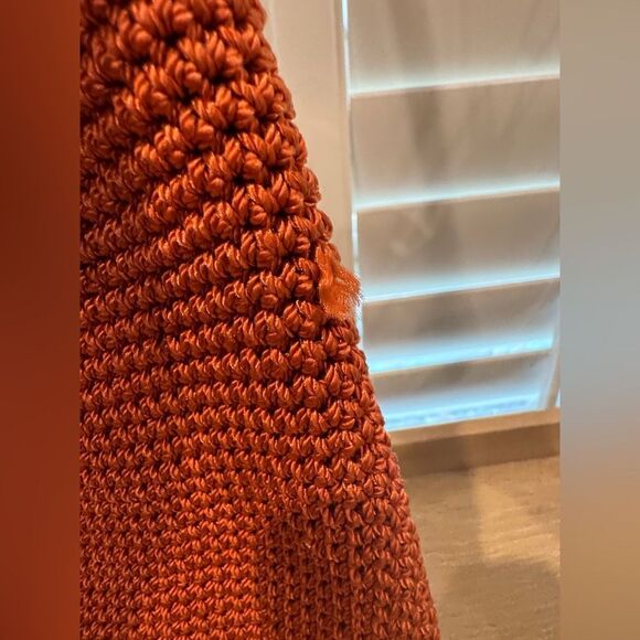 The Sak Crochet Shoulder Bag Rust Orange Crossbody Purse - Picture 4 of 7